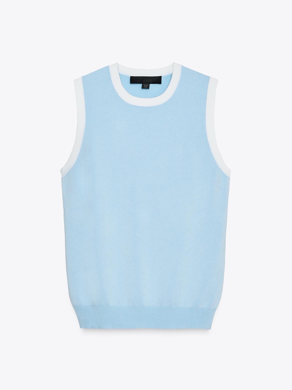 Zara sweater tank with white trim